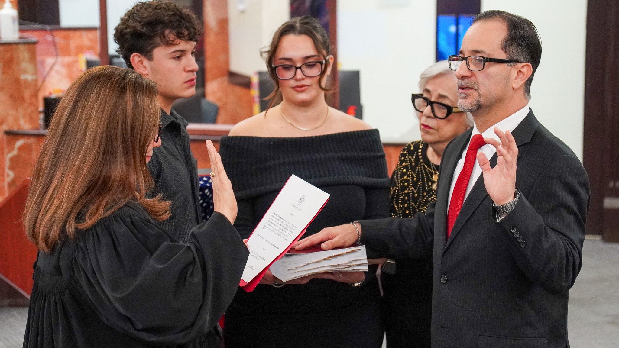 Marco Montemayor sworn in for fourth term as Webb County attorney