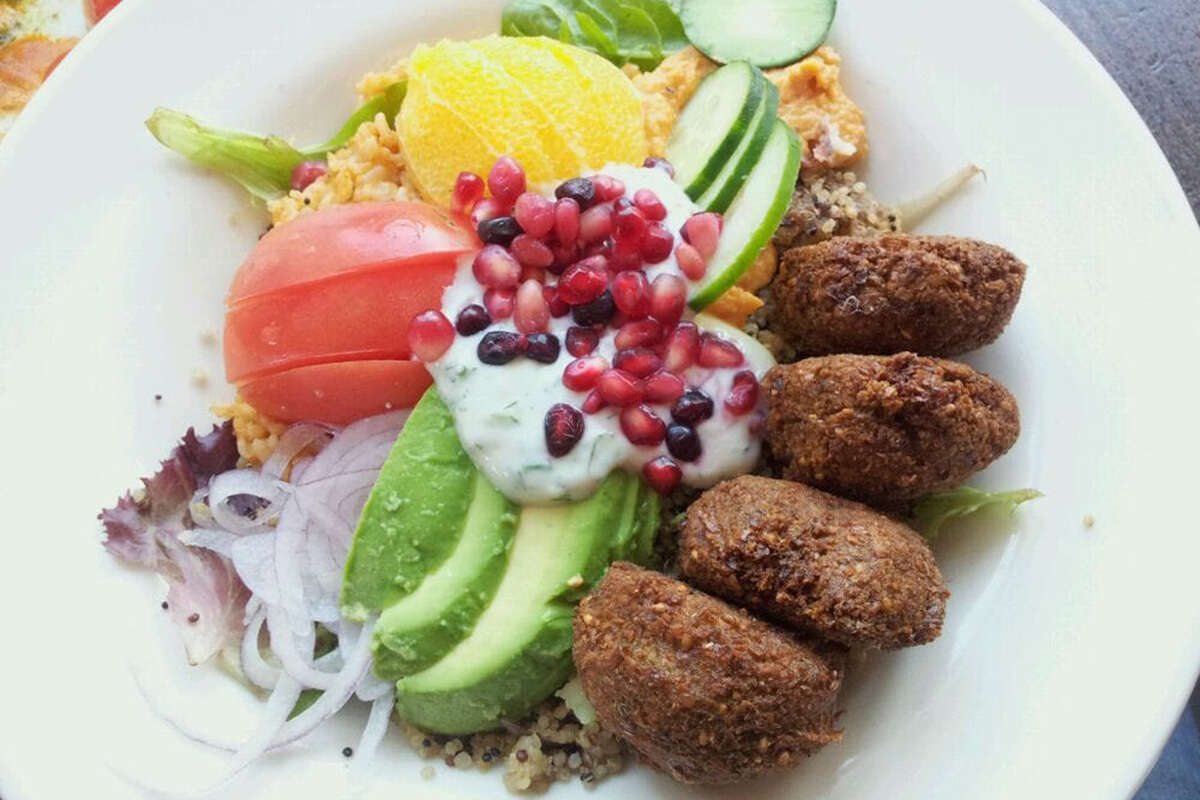 A falafel bowl at Sage Plant Based Bistro & Brewery in Los Angeles. 