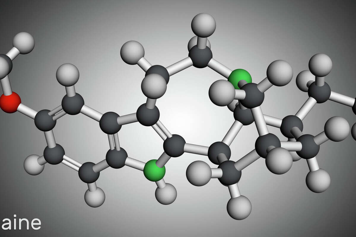 Ibogaine molecule. The compound is being touted by some for its positive effects on those with mental health obstacles. Scientists have not allowed ibogaine to go under clinical trials.