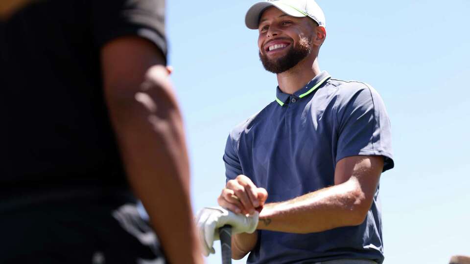 Stephen Curry during practice round at American Century Championship in South Lake Tahoe, Nevada at Edgewood Tahoe Golf Course on Wednesday, July 12, 2023.