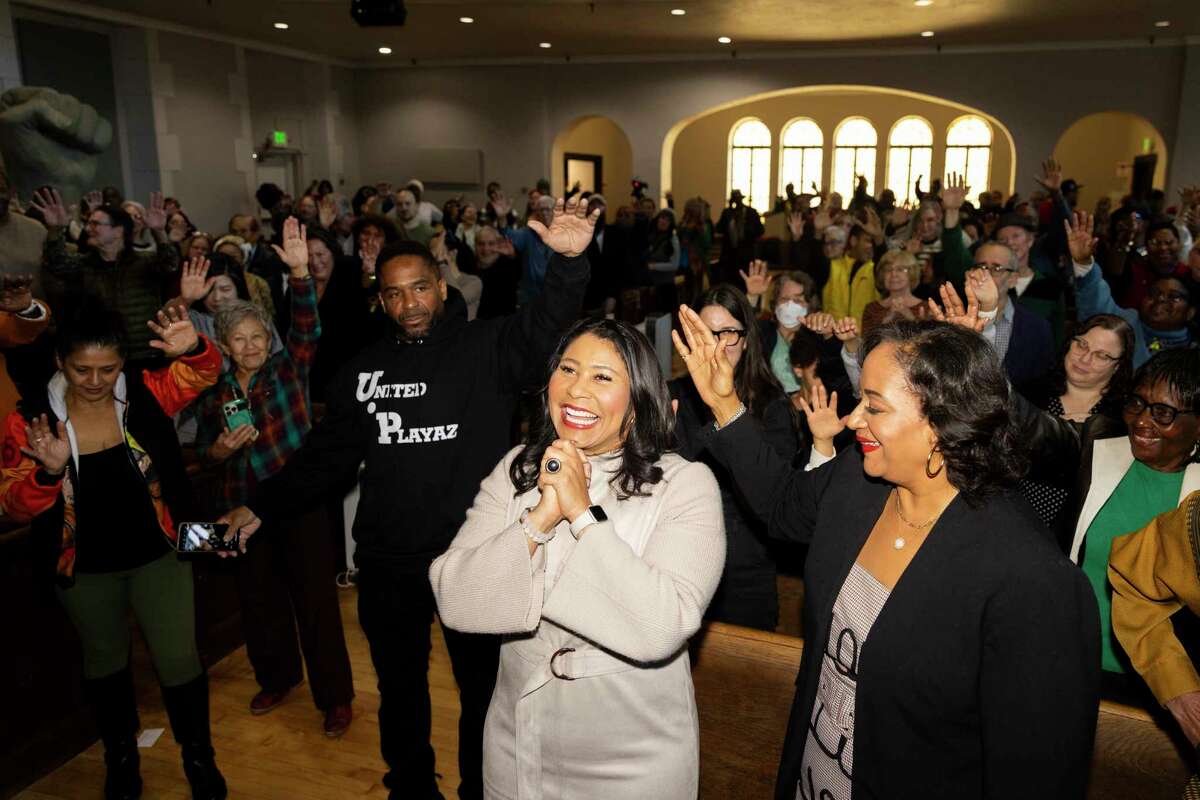 Glide Memorial Church celebrates outgoing mayor London Breed at their Sunday service in San Francisco. January 5, 2025.