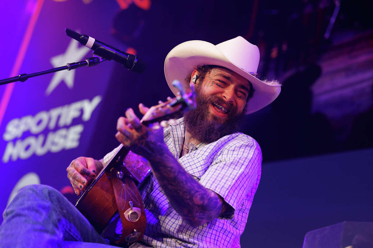 NASHVILLE, TENNESSEE - JUNE 06: Post Malone performs onstage at Spotify House during CMA Fest 2024 - Day 1 at Ole Red on June 06, 2024 in Nashville, Tennessee. (Photo by Brett Carlsen/Getty Images for Spotify)