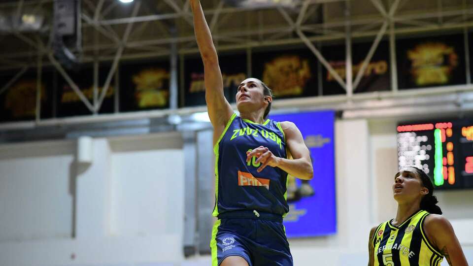 ISTANBUL, TURKEY - DECEMBER 12, 2024: Maria Conde, #10 of ZVVZ USK Praha in action during the FIBA EuroLeague Women Regular Season Second Round Group F match between Fenerbahce Opet Istanbul and ZVVZ USK Praha at Metro Enerji Sports Hall.