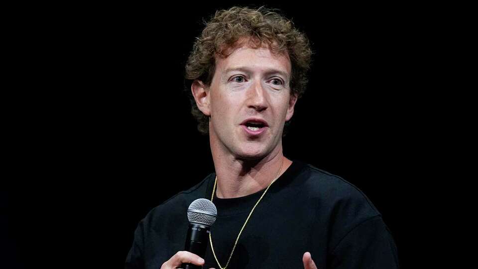 Mark Zuckerberg, chief executive officer of Meta, speaks during an appearance at SIGGRAPH 2024, the premier conference on computer graphics and interactive techniques, Monday, July 29, 2024, in the Colorado Convention Center in downtown Denver. (AP Photo/David Zalubowski)