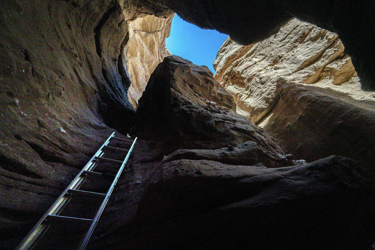 The Ladder Canyon trail at Painted Canyon in the Mecca Hills Wilderness near Mecca on Thursday, Oct. 13, 2022.