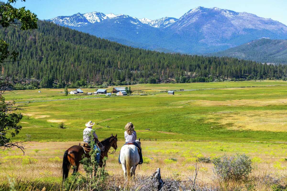 Scenes from AP Ranch, a historic Gold Rush-era property in California's far north recently listed for sale.