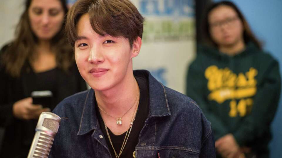 NEW YORK, NY - APRIL 12: J-Hope of BTS visit The Elvis Duran Z100 Morning Show at Z100 Studio on April 12, 2019 in New York City.