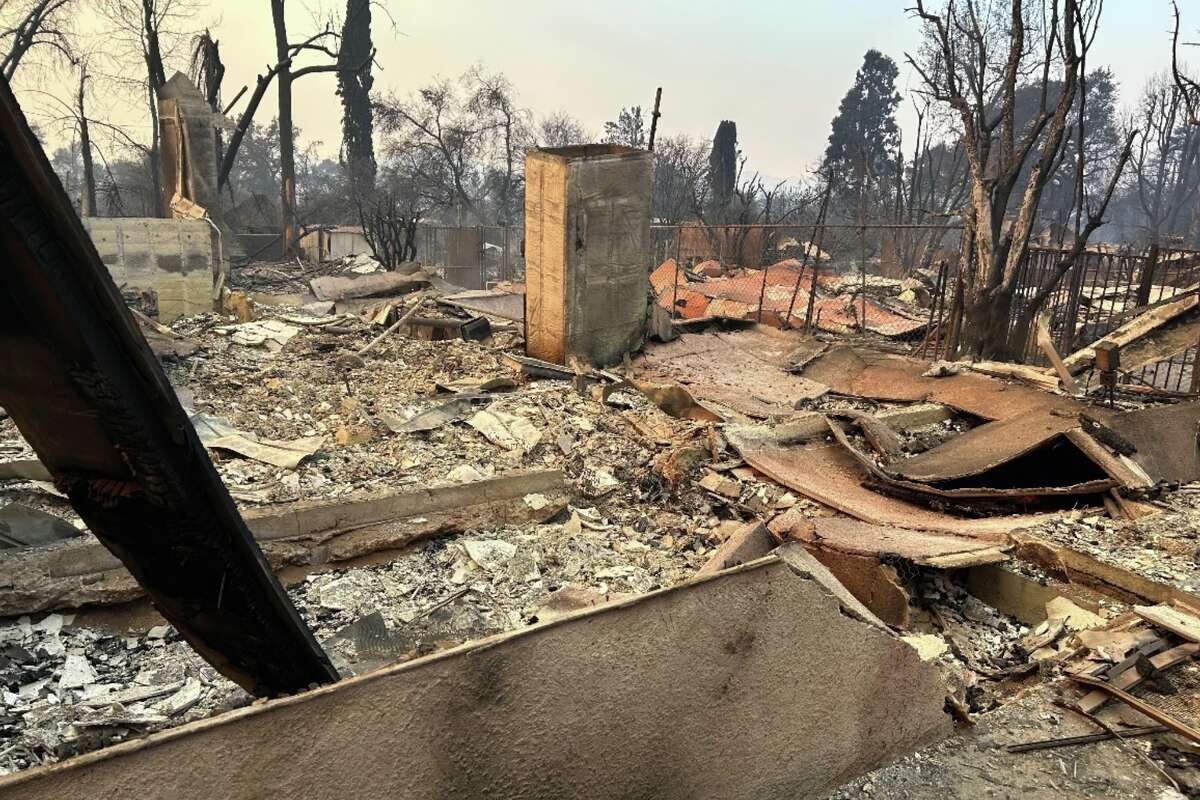 An image of Houston rapper Fat Tony's destroyed L.A. home shared to his Instagram story.