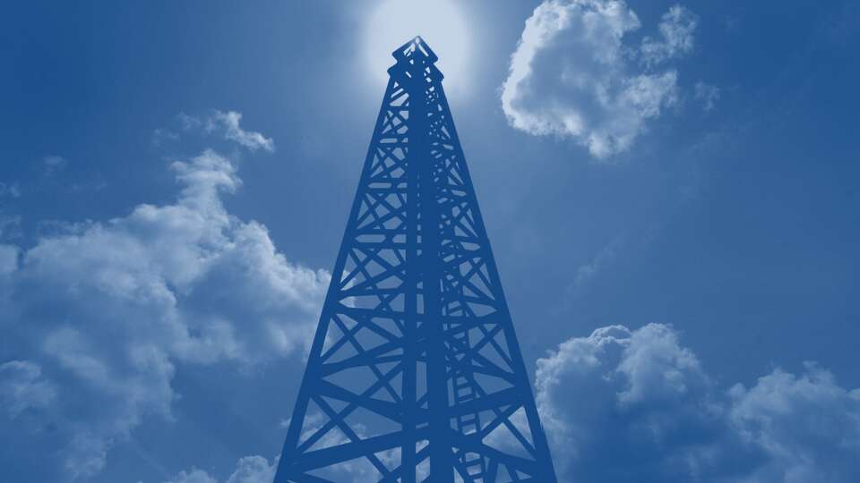 A replica of the famous 'Lucas Gusher' stands near Lamar University as a reminder of the birth of the modern oil industry on January 10, 1901 in Beaumont.