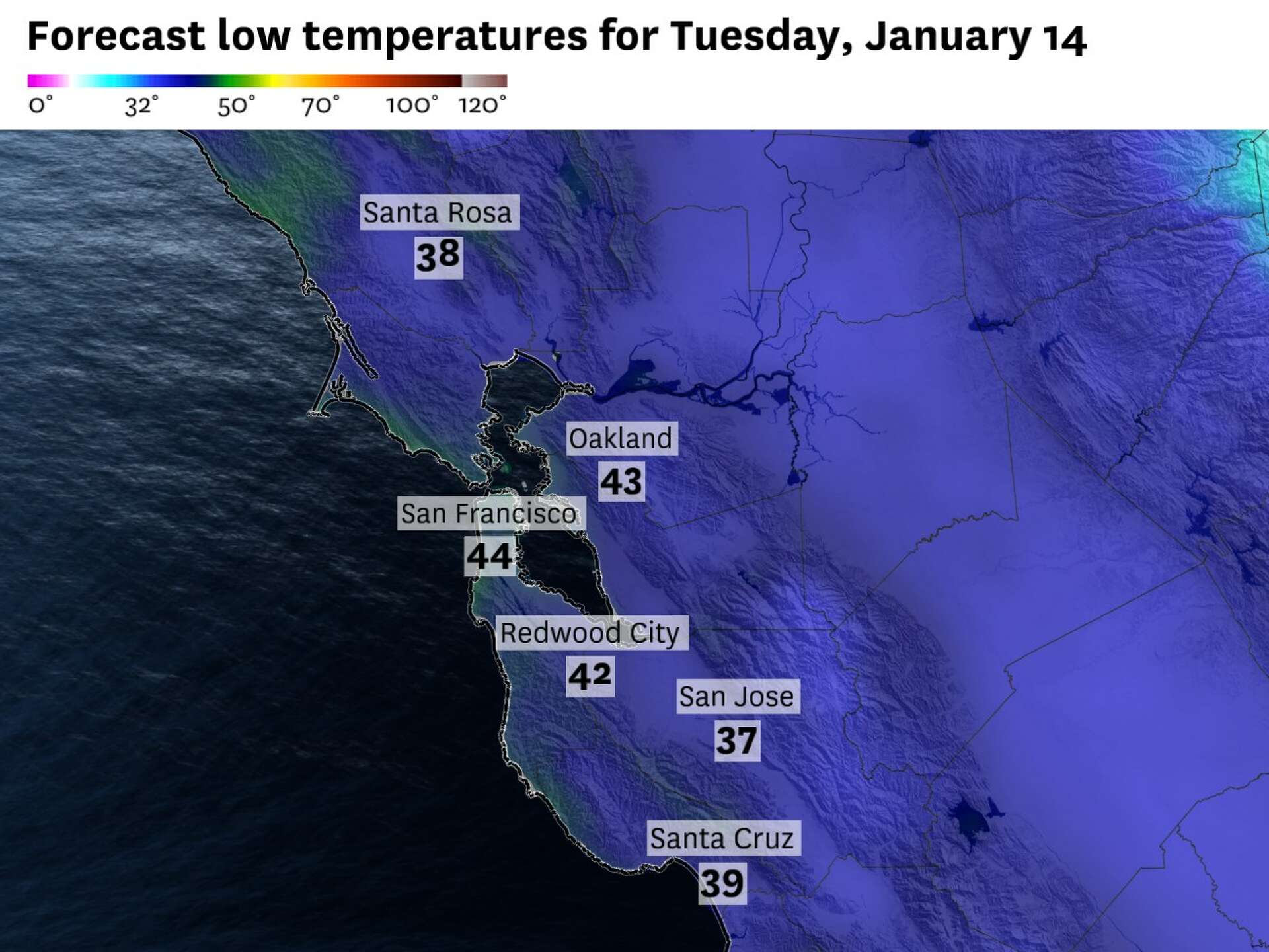 Frost advisory issued for Bay Area as temperatures drop overnight