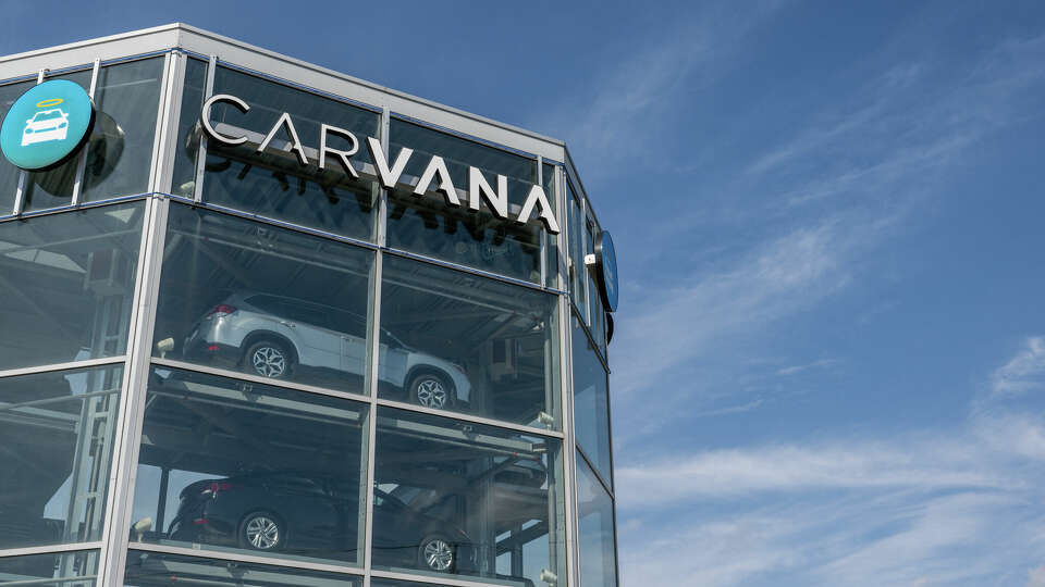 AUSTIN, TEXAS - FEBRUARY 20: Vehicles are seen on a display at a Carvana dealership on February 20, 2023 in Austin, Texas. (Photo by Brandon Bell/Getty Images)