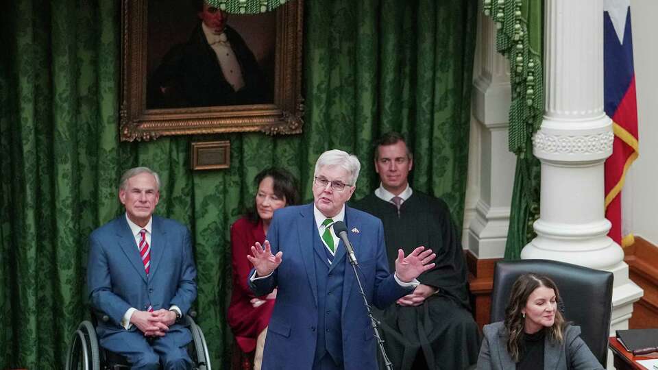 Lt. Gov. Dan Patrick presides over the Senate at the Capitol on the first day of the 89th Legislative Session Tuesday January 14, 2025.