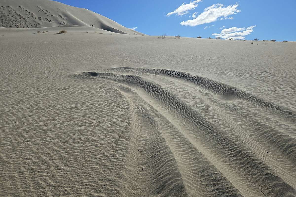 A photo of the tire tracks found in Eureka Dunes taken on Jan. 7, about two weeks after they were discovered by an NPS employee. 