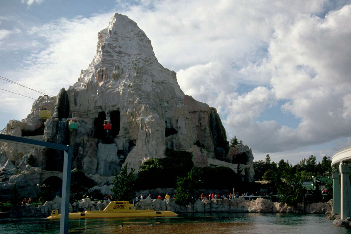 The Matterhorn Bobsleds ride, one of the most popular rides at Disneyland, in a 1980s file photo.