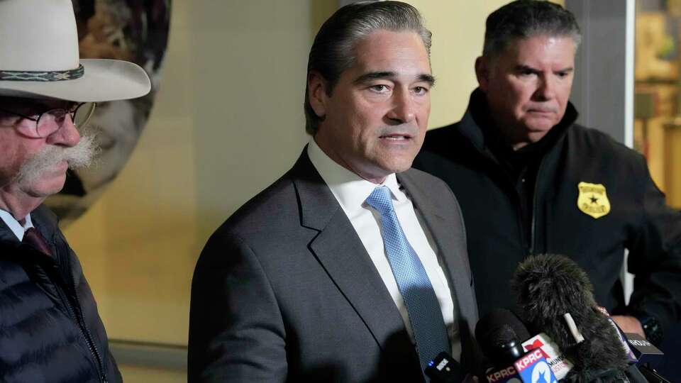 Harris County District Attorney Sean Teare speaks during a press conference regarding to suspect Robert Lee Davis was shot and killed Wednesday, Jan. 15, 2025 in Houston. Brazoria County Sheriff’s Office Deputy Jesus “Jesse” Vargas, a 17-year veteran of the office, was shot and killed by Davis while approaching the suspect and serving a warrant with a partner, Sheriff Bo Stallman said.