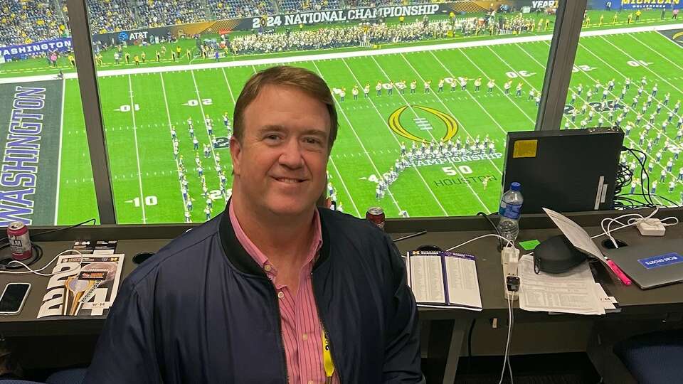 The Chronicle's Brent Zwerneman at NRG for the national title game between Washington and Michigan.