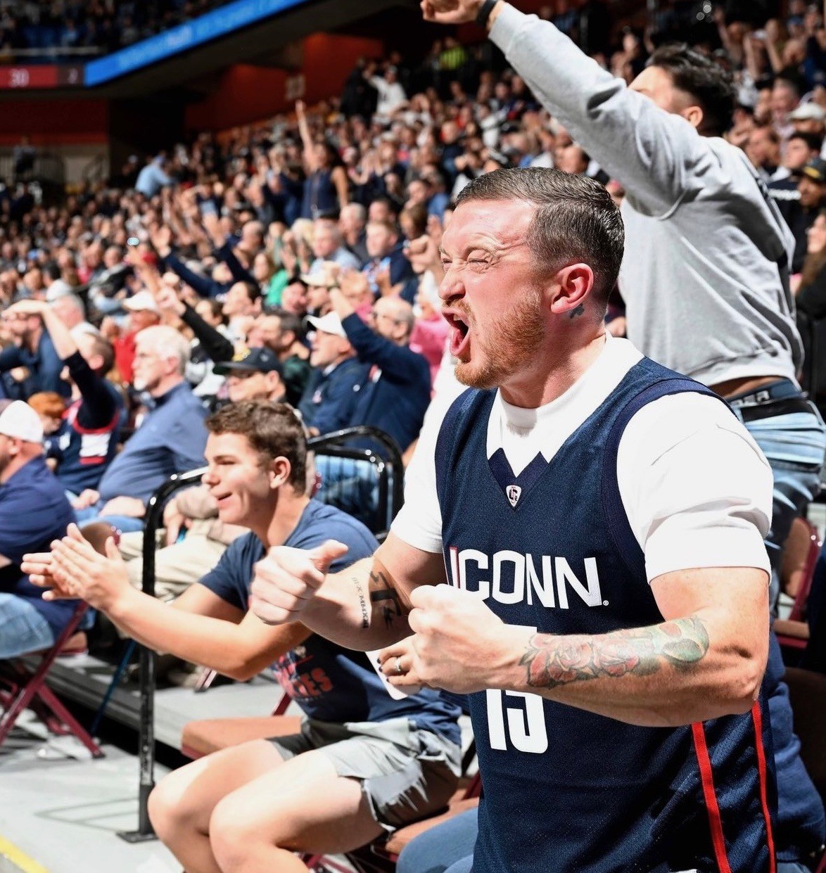Huskies superfan 'Little Red' walked 40 miles for UConn-Creighton game