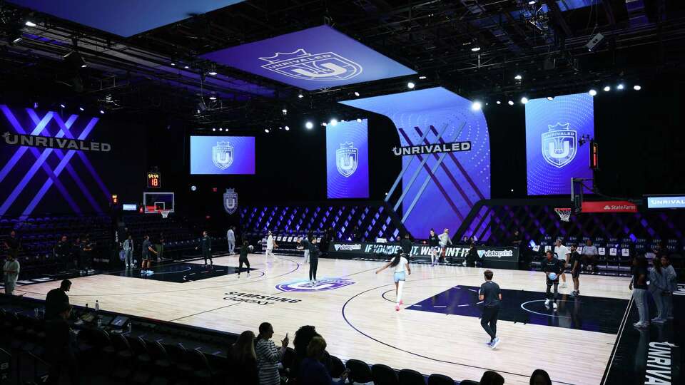 MEDLEY, FLORIDA - JANUARY 17: General view of the court prior to the game between the Mist and the Lunar Owls at The Mediapro Studio on January 17, 2025 in Medley, Florida.