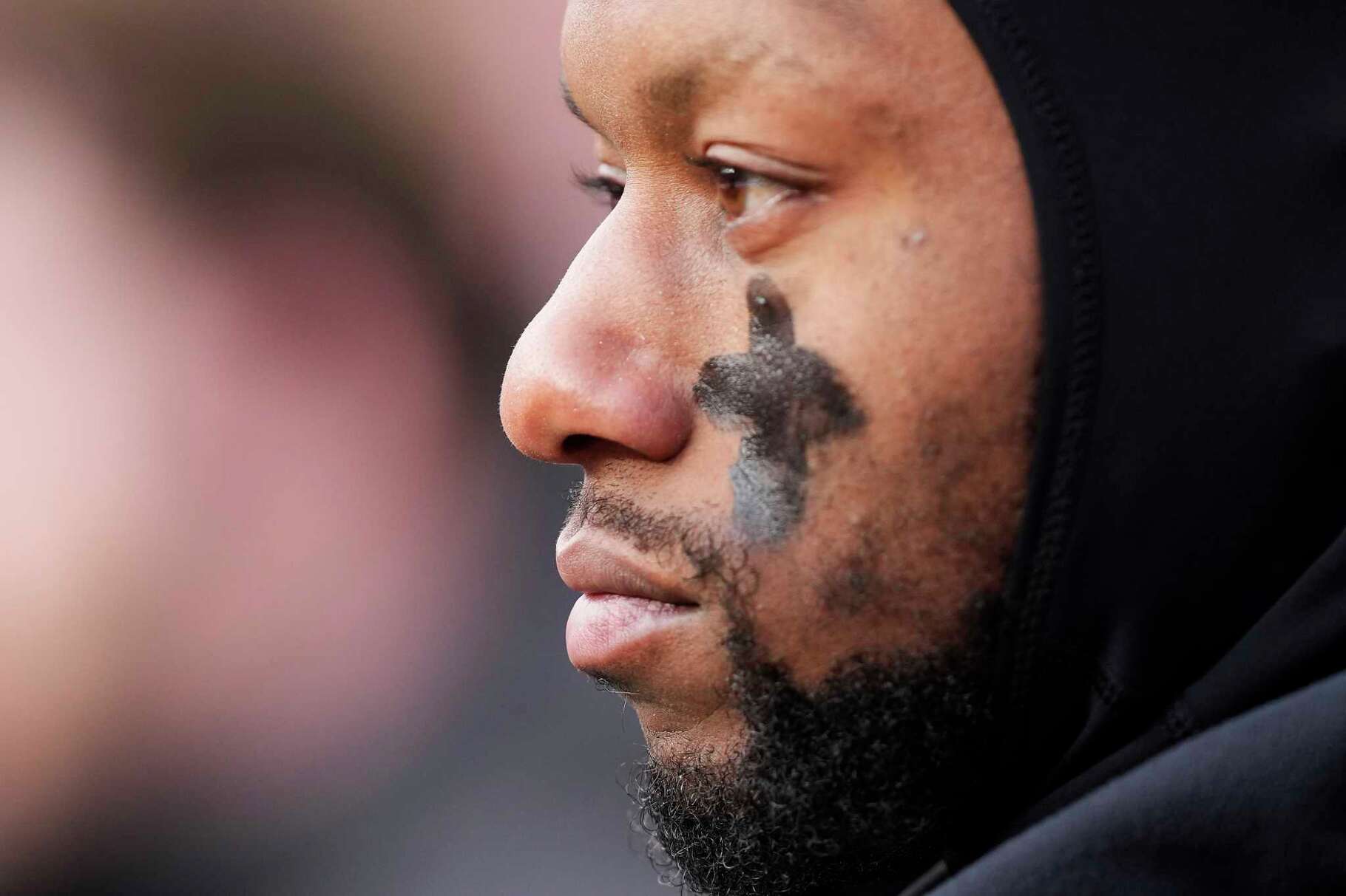 Houston Texans running back Joe Mixon (28) during the first half of an AFC divisional playoff football game, Saturday, Jan. 18, 2025, in Kansas City, Mo.