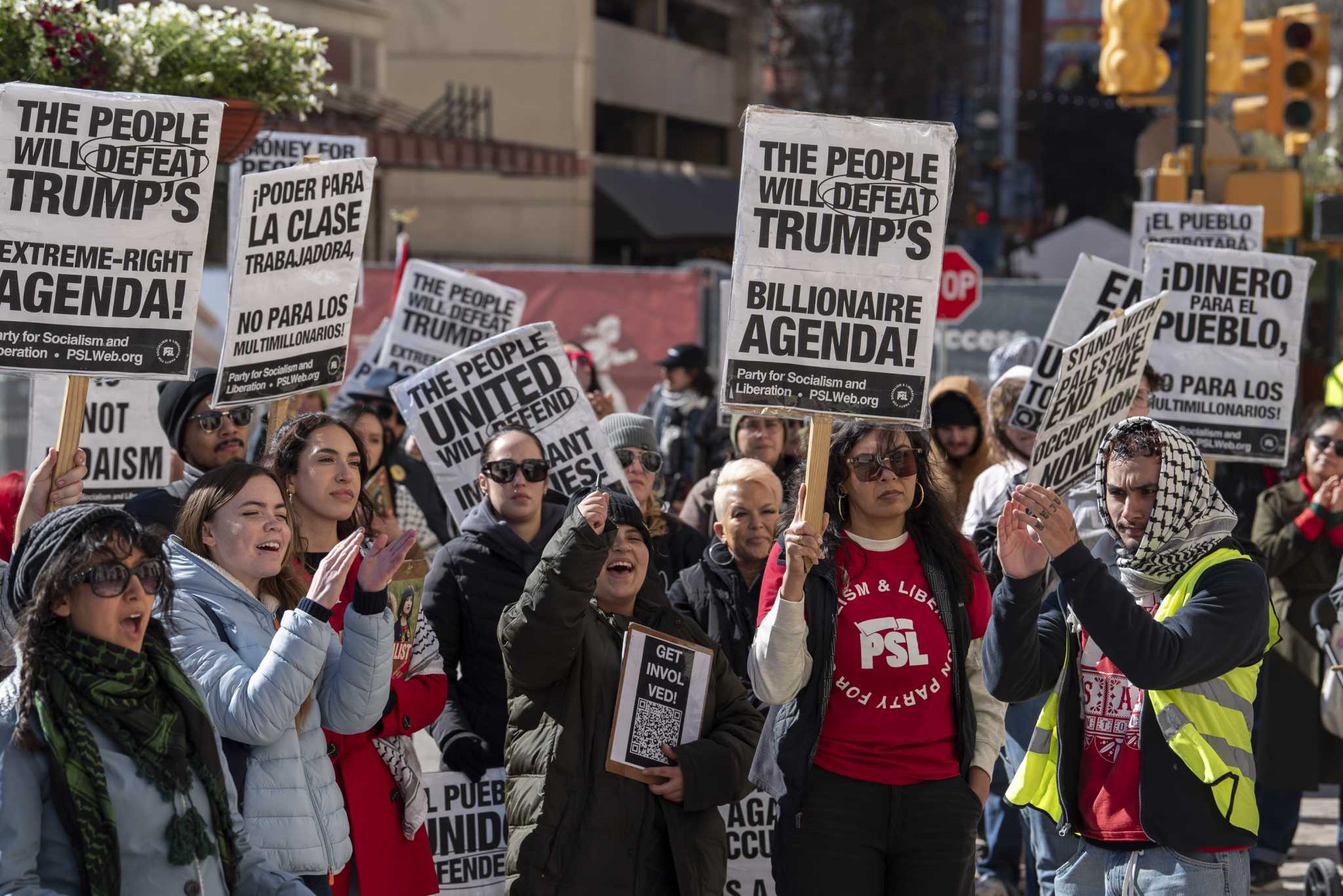San Antonians protest Trump presidency day before inauguration
