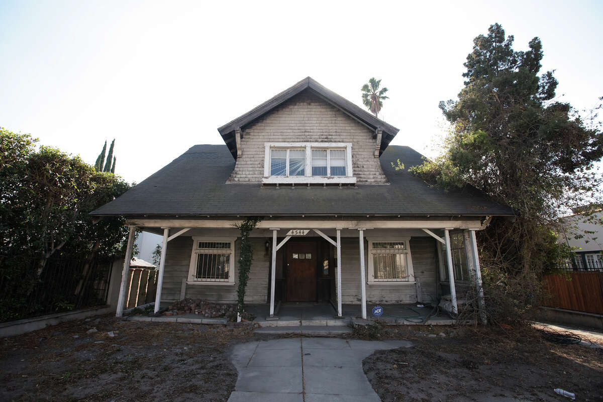 A general view of the exterior of the home of Misfits rocker Glenn Danzig is seen on January 17, 2025 in Los Angeles, Calif.