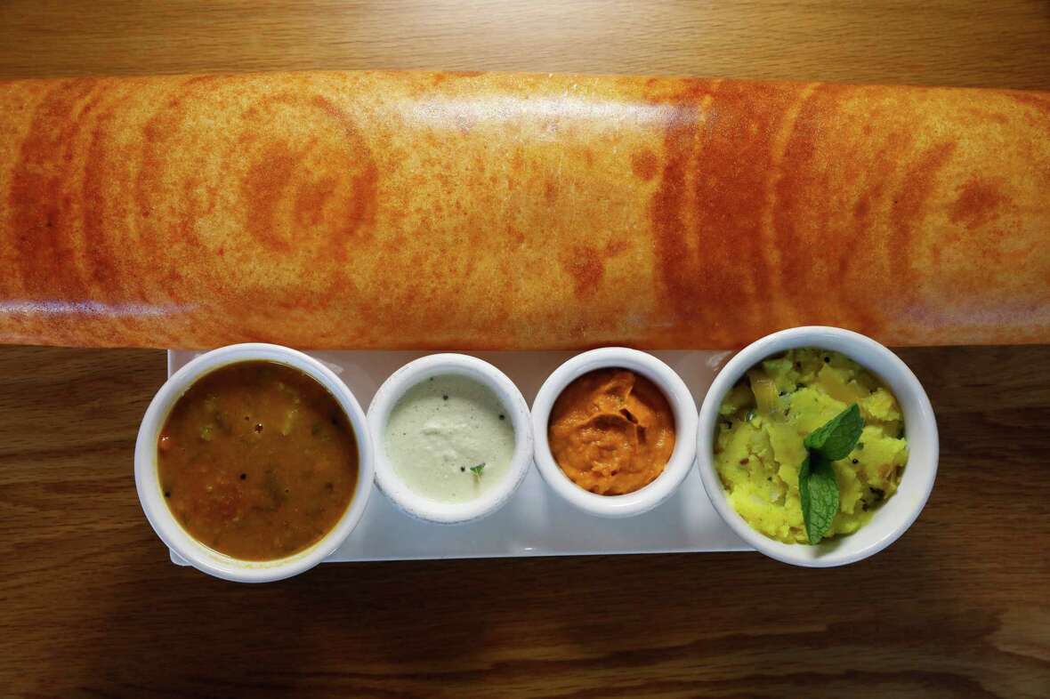 Rasa’s White Elephant Butter Paper Dosa is seen at Rasa on Tuesday, January 21, 2025 in Burlingame, Calif.