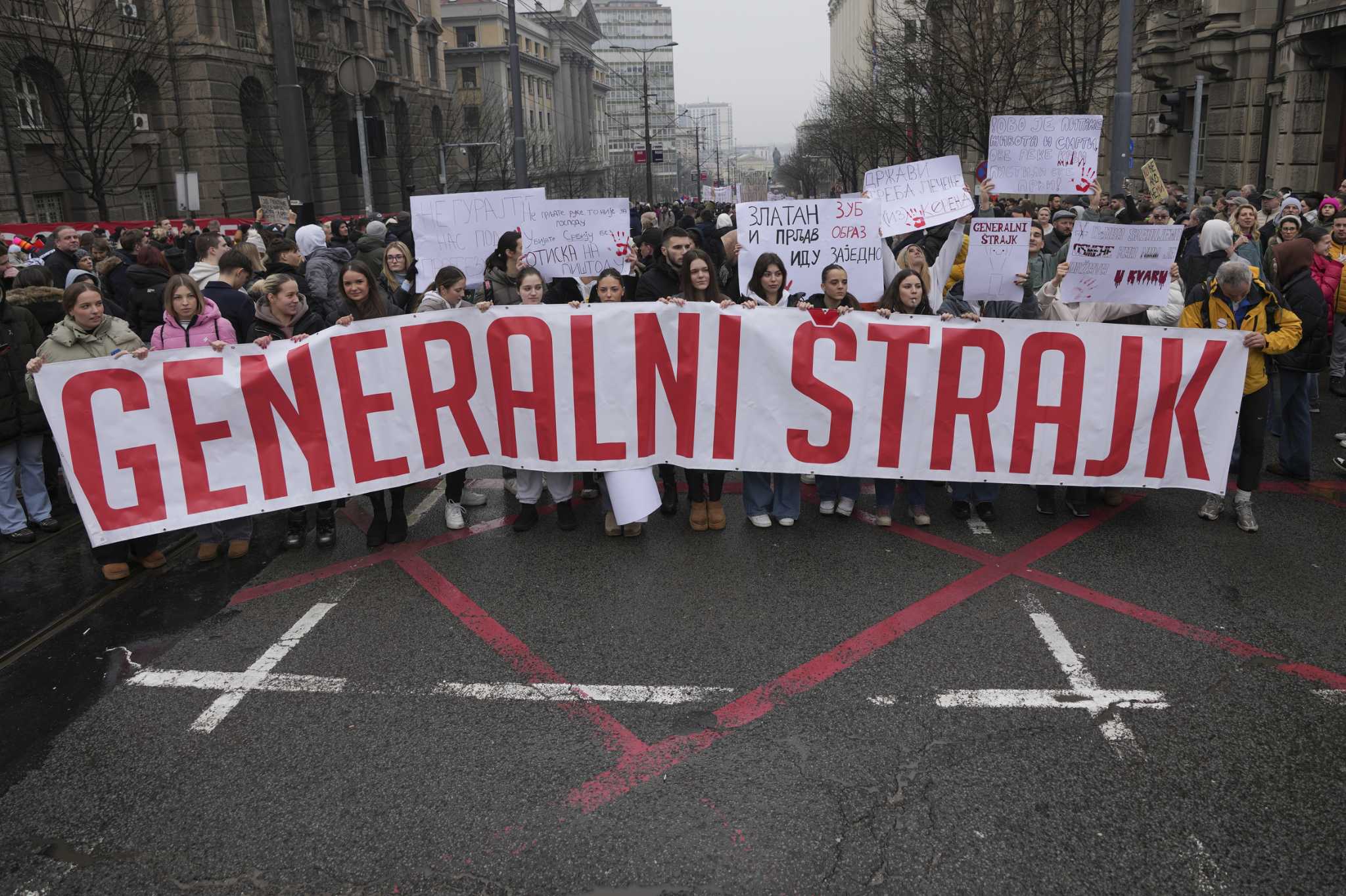 University students lead a strike in Serbia as populist president plans ...