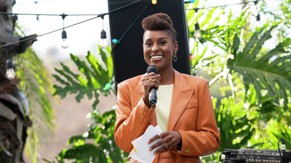 This image released by HBO shows Issa Rae in a scene from the fourth season premiere episode of 'Insecure.'