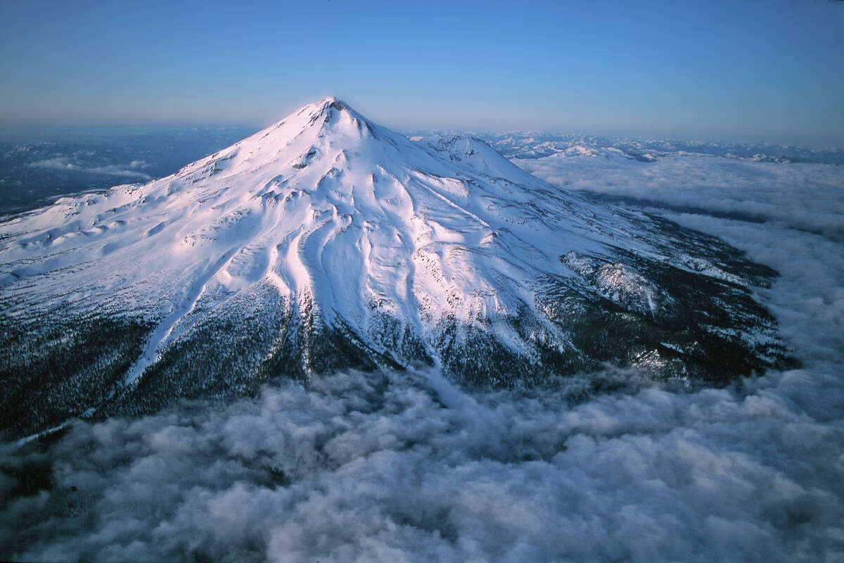 Aerial view of Mount Shasta