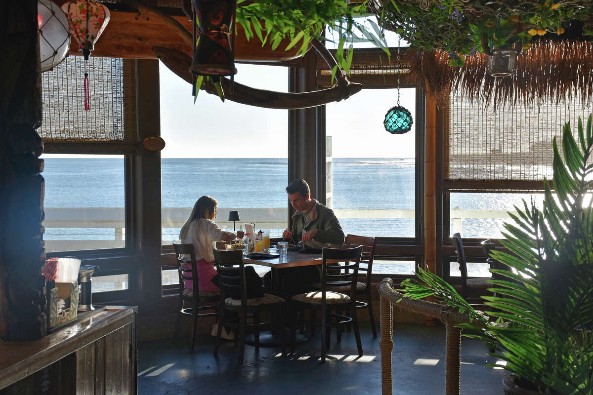 The views from the dining area of Makai Island Kitchen & Groggery at the end of the Santa Cruz Wharf. Pictured here on Jan. 11, 2025. 