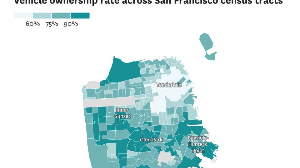 Map of vehicle ownership