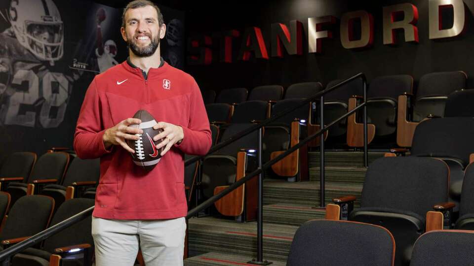 A portrait of Andrew Luck at Stanford University on Tuesday, Jan. 14, 2025. Luck is the general manager of the Cardinal football team.