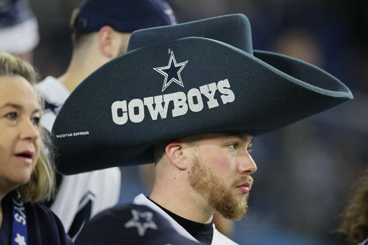 A Cowboys fan looks on during a game in 2022. Dallas just hired Brian Schottenheimer to be its 10th head coach, and fans don't seem to be happy about it.