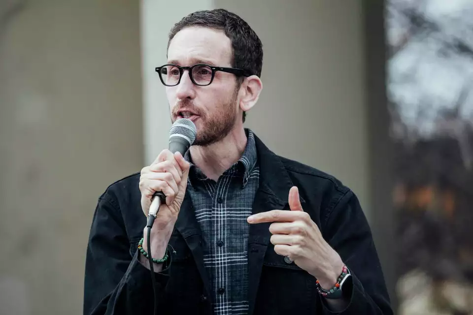 State Sen. Scott Wiener, seen here in January 2024, wants to make it easier for homeowners and insurers to sue major oil and gas companies over disasters that climate change has worsened, such as wildfires.