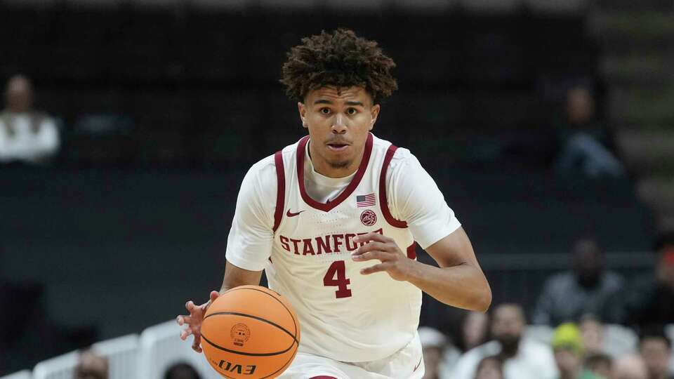 Stanford guard Oziyah Sellers (4) during an NCAA college basketball game against Oregon in the San Jose Tip-Off in San Jose, Calif., Saturday, Dec. 21, 2024. (AP Photo/Jeff Chiu)