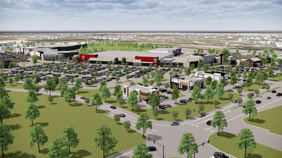 A rendering of a new Target planned within a broader 165-acre mixed-use project in Waller County called Texas Heritage Marketplace.