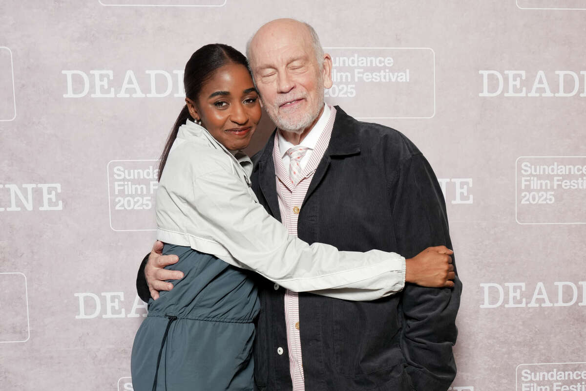 Ayo Edebiri, John Malkovich at the Deadline 2025 Sundance Film Festival Studio presented by Casamigos held at the Deadline Studio on January 27, 2025 in Park City, Utah.