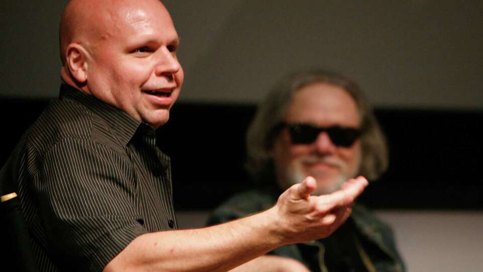 NEW YORK - APRIL 30: (L-R) TV/radio personality Matt Pinfield and musician Tommy Ramone of The Ramones attend a screening and panel discussion of 'Burning Down The House: The Story Of CBGB' during the 2009 Tribeca Film Festival at SVA Theater on April 30, 2009 in New York City.