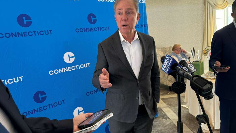 Gov. Ned Lamont on Wednesday morning after speaking to about 300 people at the annual Council of Small Towns meeting at the Aqua Turf Club in Southington.