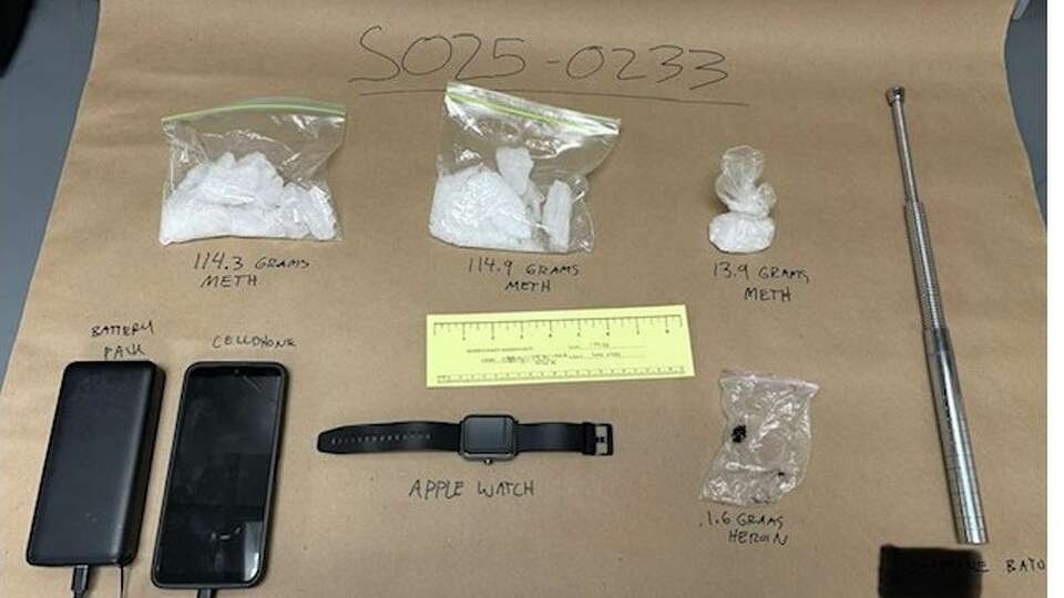 Some of the items recovered from the arrest of a San Francisco man accused of attempting to arrange a drug deal with an undercover officer. 