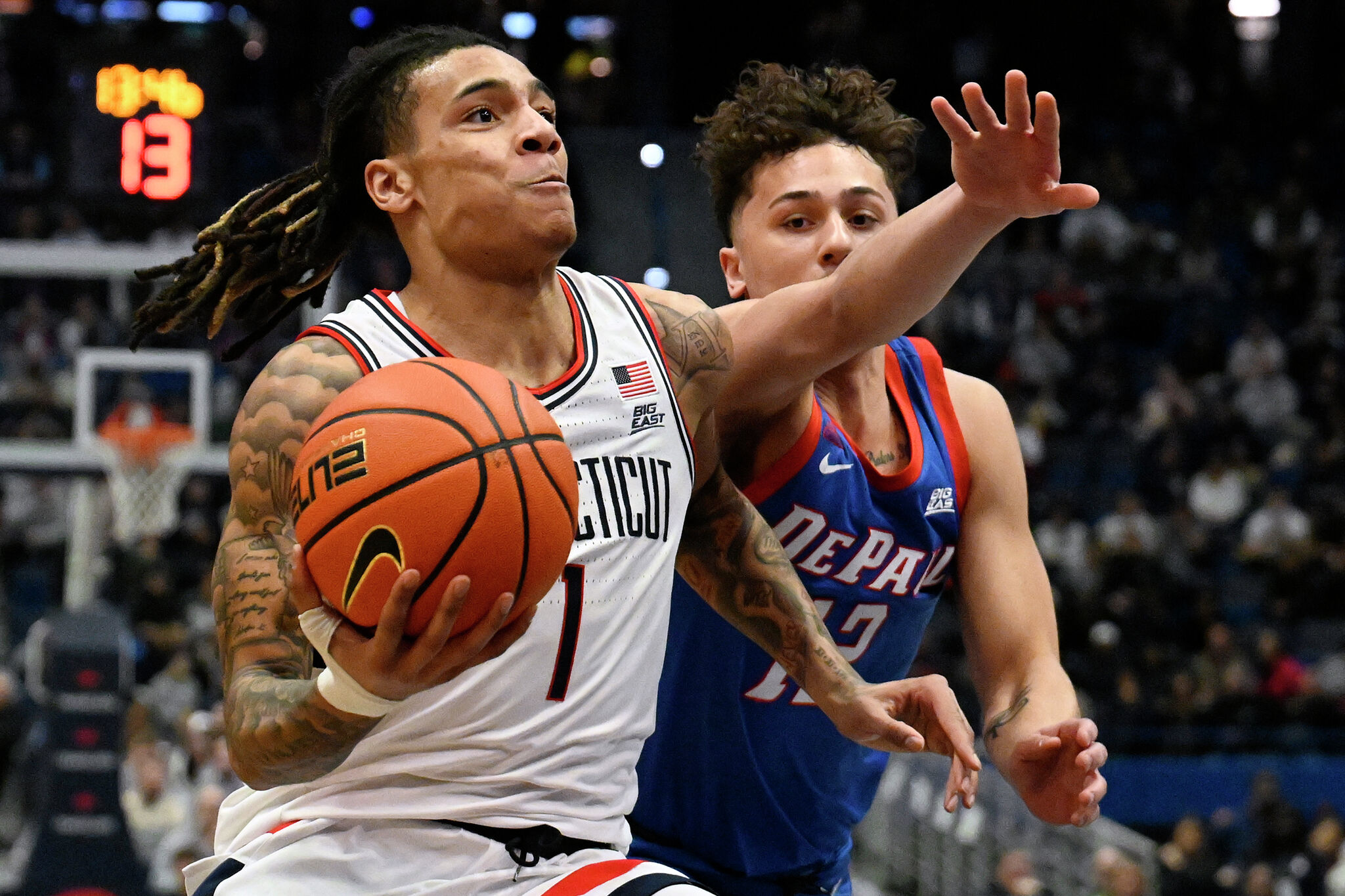 UConn men's basketball avoids upset loss with win over DePaul