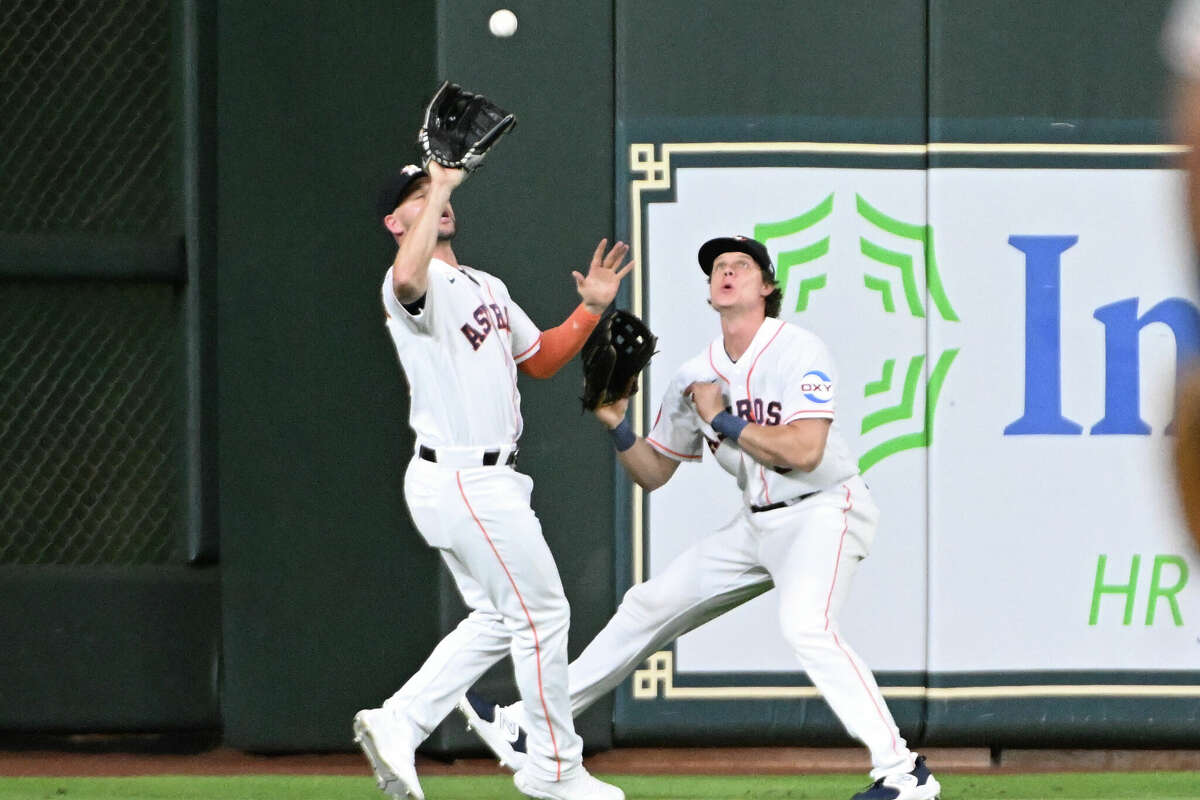 Who else will join Chas McCormick and Jake Meyers in the Astros outfield in 2025?