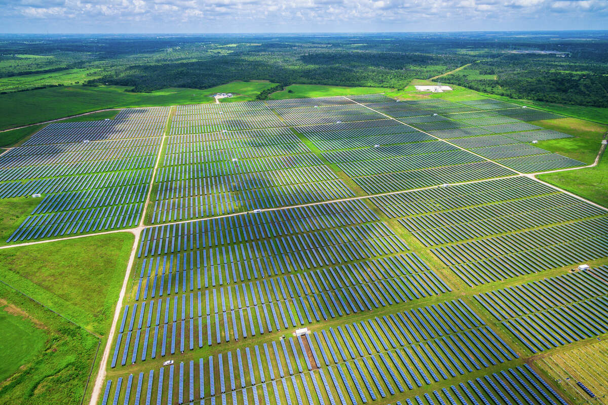 A solar farm in Central Texas. Meta has struck a deal with a Spanish-based energy development company to put four facilities in Texas to help power its data centers.