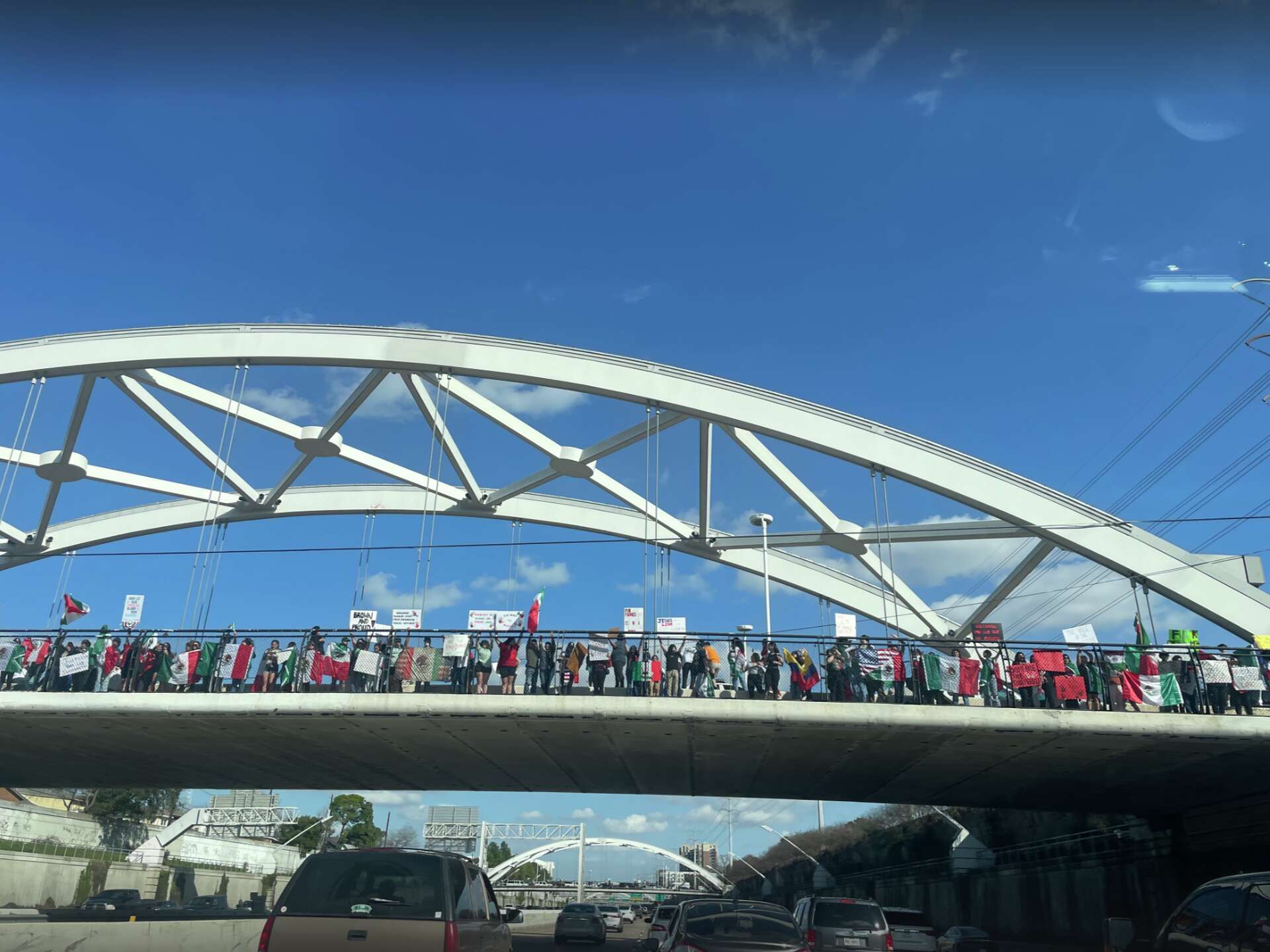 Houston leader slams city for unlit bridges as thousands protest