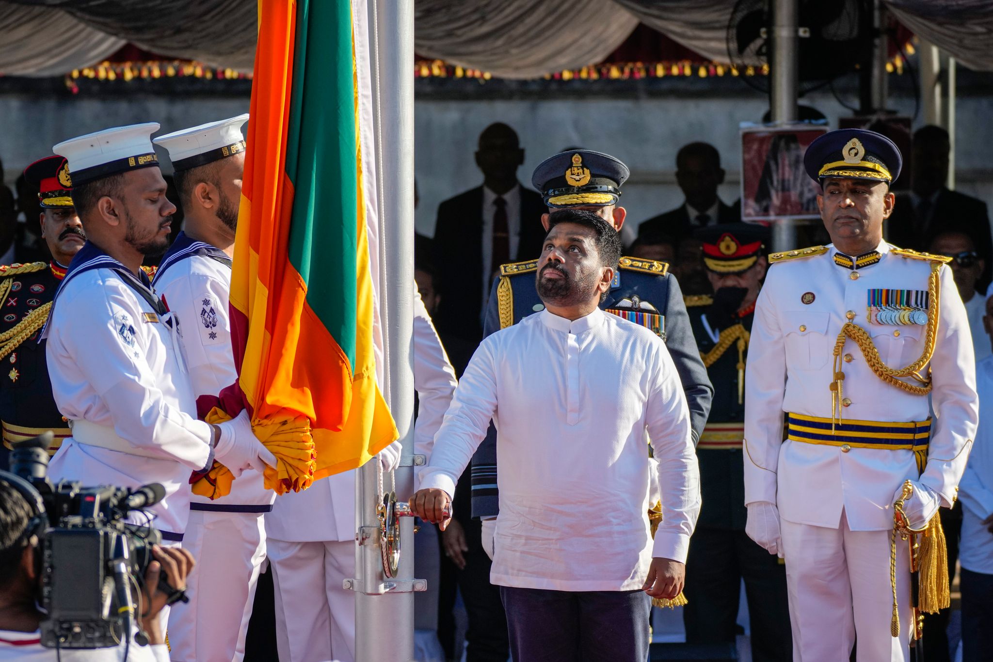 Debt-stricken Sri Lanka marks independence day as new president pledges to rebuild the country