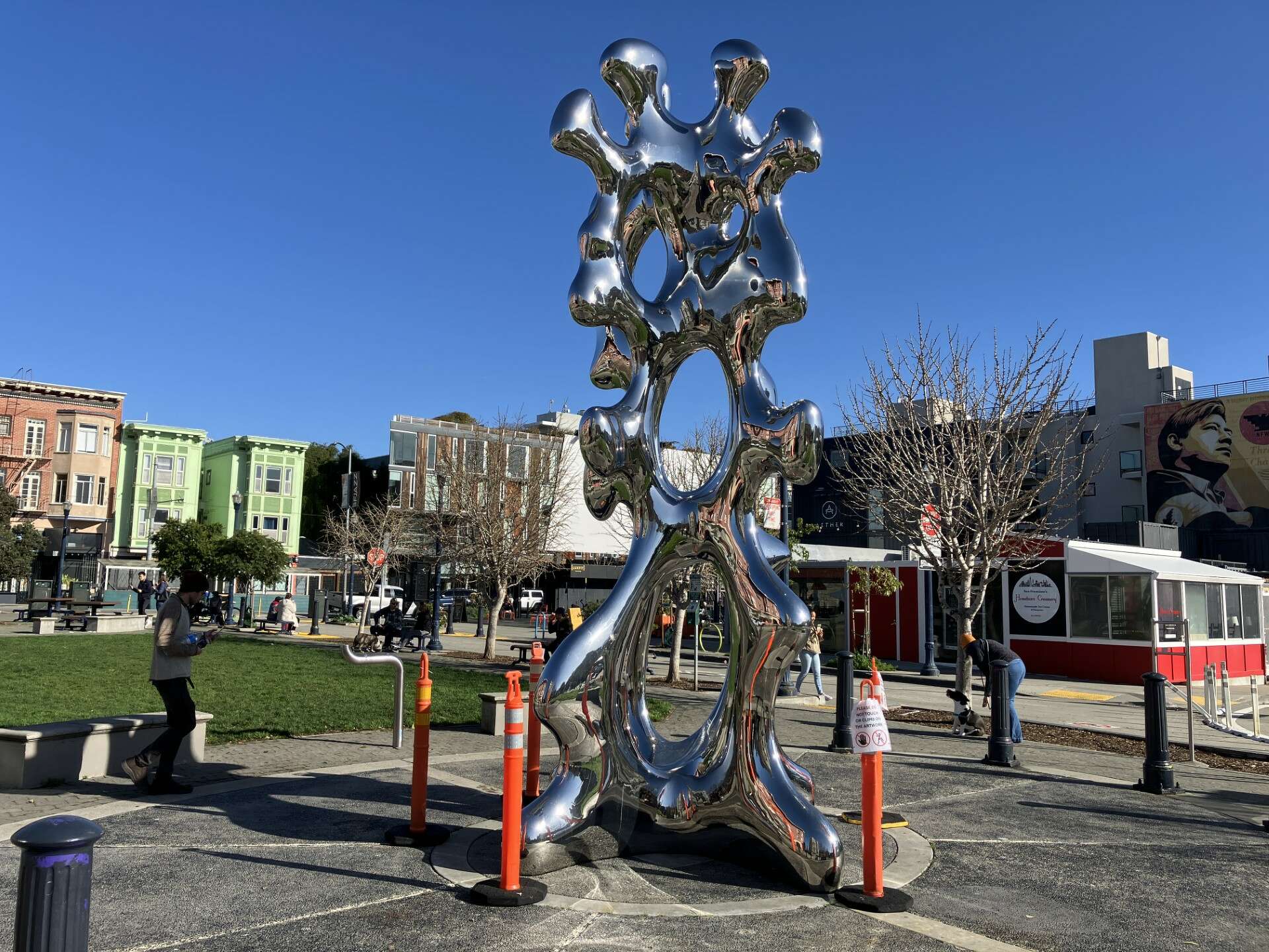 18-foot-tall S.F. sculpture draws climbers, prompts safety measures