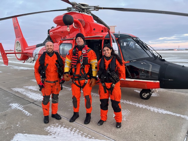 Coast Guard rescues stranded ice fishermen on Saginaw Bay