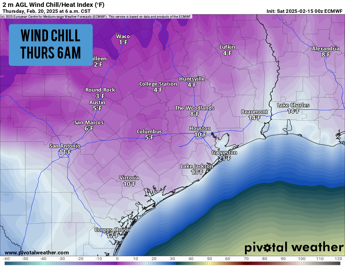 Arctic blast to send Texas single digit wind chills. Here's when.
