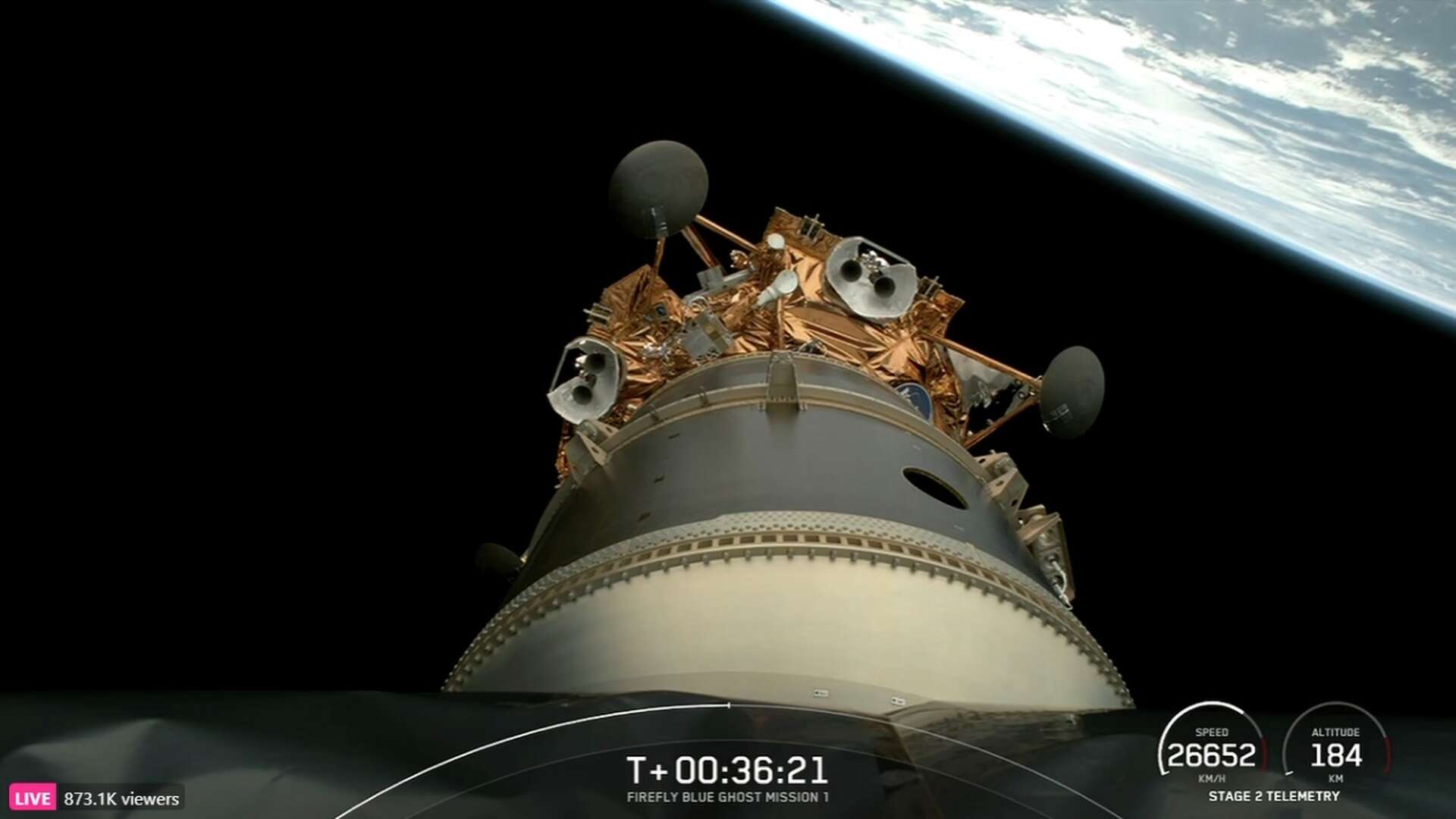 Watch Texas Built Firefly Lander Orbits Moon Pre Landing 