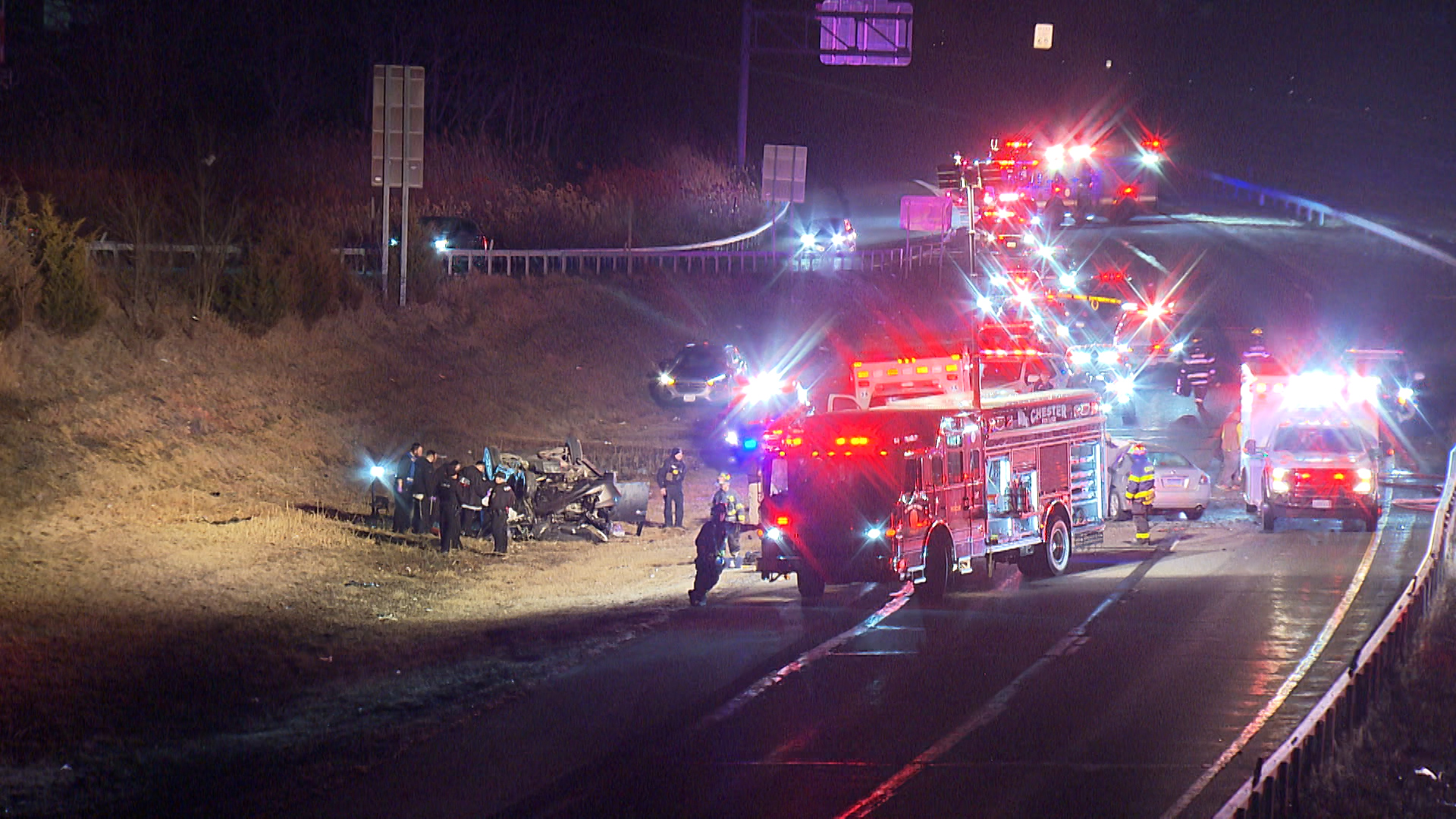 2 dead in fiery crash on Route 17 in Orange County